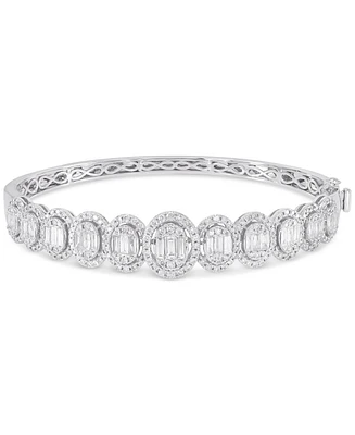 Diamond Cluster Bangle Bracelet (2-1/2 ct. t.w.) in 14k White Gold