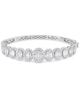 Diamond Cluster Bangle Bracelet (2-1/2 ct. t.w.) in 14k White Gold
