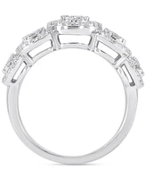 Diamond Cluster Statement Ring (3/4 ct. t.w.) in 14k White Gold