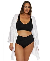 Becca Etc Plus Radiance Tie-Front Tunic Cover-Up