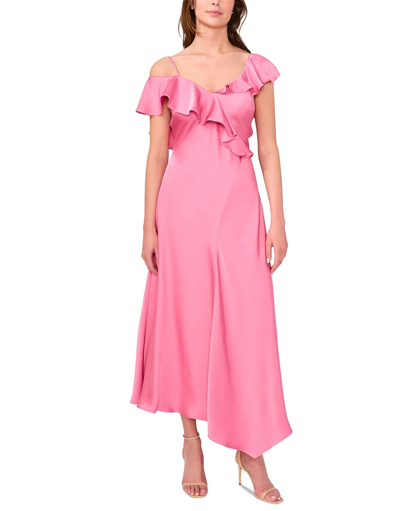 Parker Women's The Bridgette Ruffle-Trim Asymmetric-Hem Dress