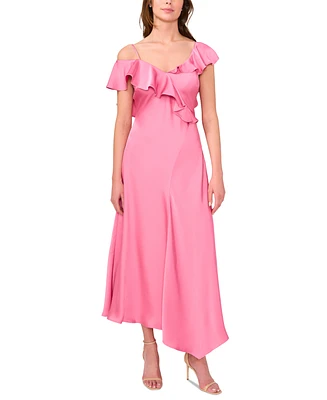 Parker Women's The Bridgette Ruffle-Trim Asymmetric-Hem Dress