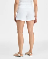 I.n.c. International Concepts Women's High-Rise Button-Tab Shorts, Exclusively at Macy's