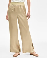 I.n.c. International Concepts Women's Satin Pull-On Wide-Leg Pants, Exclusively at Macy's