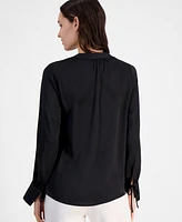 Anne Klein Women's Long-Sleeve Tie-Neck Blouse