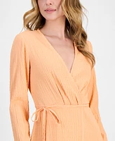 Hugo Women's Smocked Surplice Tiered Maxi Dress