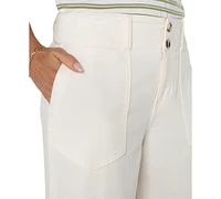 Liverpool Los Angeles Petite Hannah Utility-Detail Flare-Leg Pants