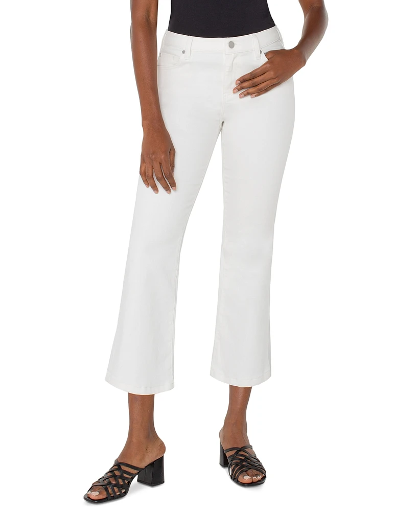 Liverpool Los Angeles Petite Hannah Cropped Flare Jeans