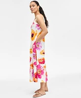 I.n.c. International Concepts Women's Floral-Print Linen-Blend Maxi Dress, Exclusively at Macy's