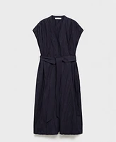 Mango Women's Textured Bow Dress