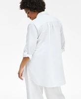 I.n.c. International Concepts Plus Linen-Blend Tunic, Exclusively at Macy's