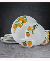 Studio Nova Oranges 12-Piece Dinnerware Set, Service for 4