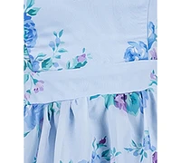 B Darlin Juniors' Floral Off-The-Shoulder Ruffle Gown