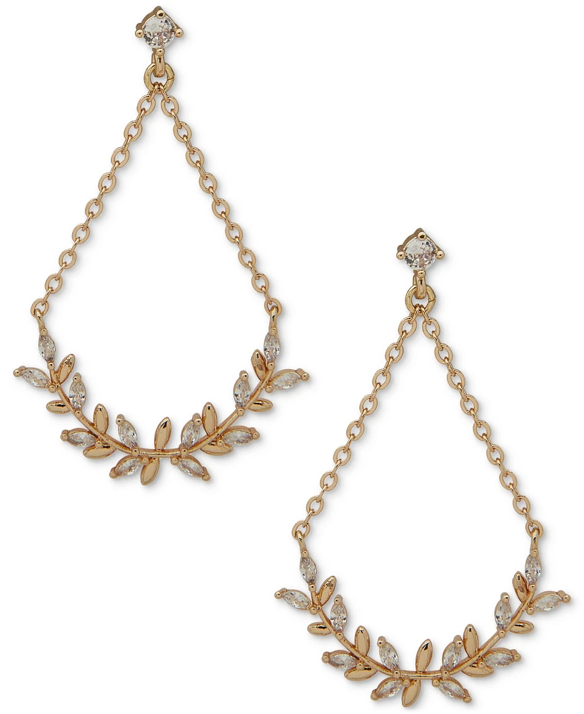 lonna & lilly Gold-Tone Cubic Zirconia Branch Drop Earrings