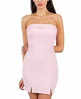 B Darlin Juniors' Jacquard Strapless Bodycon Dress
