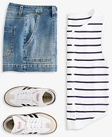 Indigo Rein Juniors' High-Rise Utility-Pocket Shorts