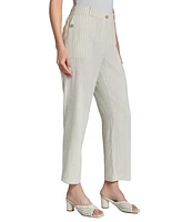 Jones New York Women's Pinstriped Straight-Leg Pants