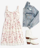 Planet Heart Mini Dress Celebrity Pink Denim Jacket
