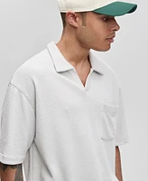 Mode of One Men's Textured Knit Polo Shirt, Exclusively at Macy's