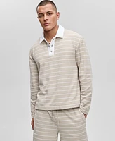 Mode of One Men's Horizontal-Stripe French Terry Polo, Exclusively at Macy's