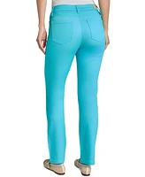 Jones New York Women's Lexington Mid Rise Straight Leg Denim Jeans