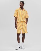 Mode of One Men's Vertical Stripe Terry Shorts, Exclusively at Macy's