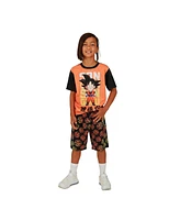 Dragon Ball Z Big Boys Dragonball Son Goku Youth 2-Piece Short-Sleeve Pajama Set-10/12