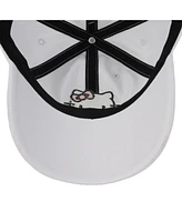 Hello Kitty Embroidered Character Head Art Adult White Baseball Cap