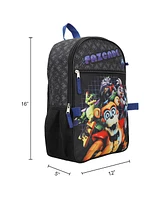 Five Nights At Freddy's Security Breach Fazcade Youth 5-Piece Backpack Set
