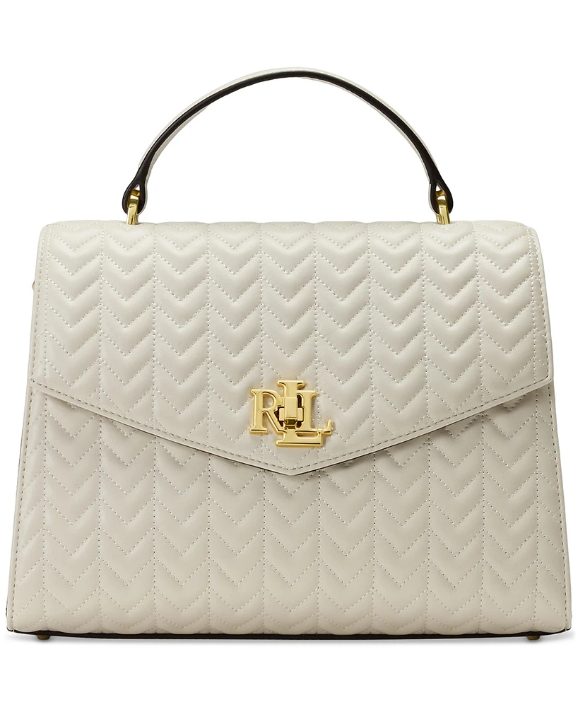 Lauren Ralph Lauren Quilted Leather Small Farrah Satchel