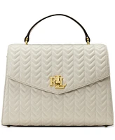 Lauren Ralph Lauren Quilted Leather Small Farrah Satchel