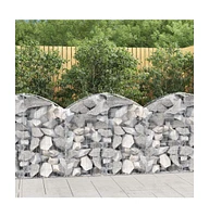 Arched Gabion Basket 39.4"x11.8"x31.5"/39.4" Galvanized Iron