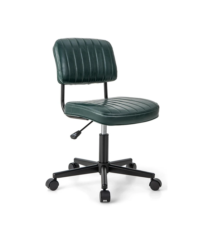 Pu Leather Adjustable Office Chair Swivel Task Chair with Backrest