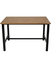 4-Person Solid Wood Rectangle Patio Dining Table - For Indoor or Outdoor Use - 47.25" W x 31.25" D