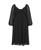 City Chic Plus Flirty Midi Dress
