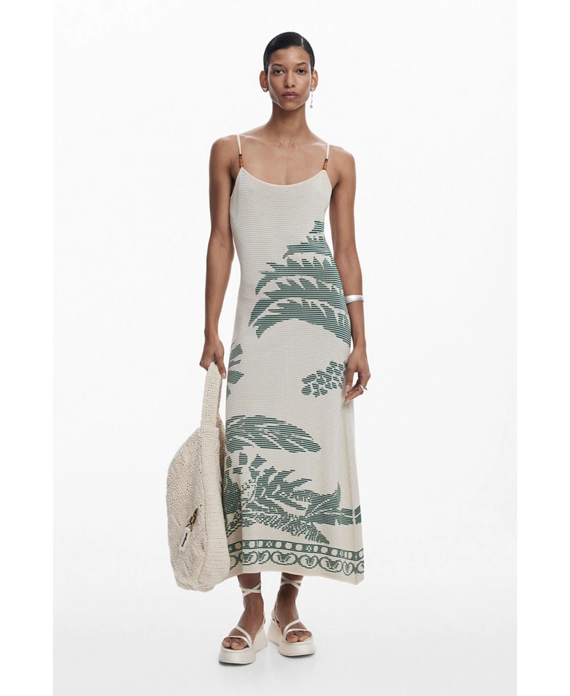 Desigual Women's Palm texture dress