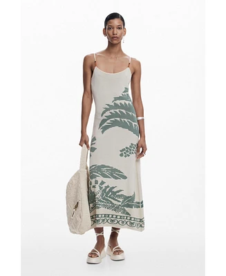 Desigual Women's Palm texture dress