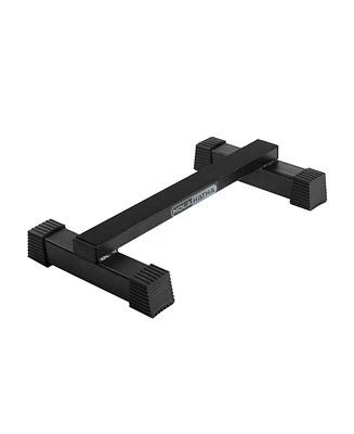 HolaHatha Calf Raise Bar for Leg Exercise, Fitness, and Strengthening Calf Muscles, Non Slip Steel Stretcher for Home Gym Equipment, Black