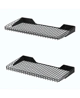 Lugo 24"x12" Garage Wall Shelves, 2 Pack, Black