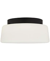 Possini Euro Buckley 13" Wide Black Drum Ceiling Light - Possini Euro Design