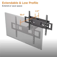 ProMounts Full Motion Tv Wall Mount for TVs 37"