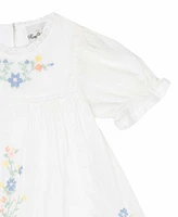 Rare Editions Little and Toddler Girls Cross Stitch Embroidered Dress