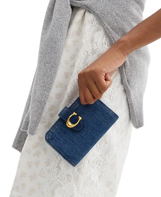 Coach Washed Denim Tabby Wallet