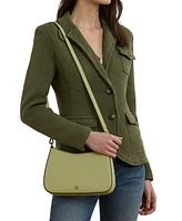 Lauren Ralph Lauren Women's Crosshatch Leather Medium Danni Shoulder Bag