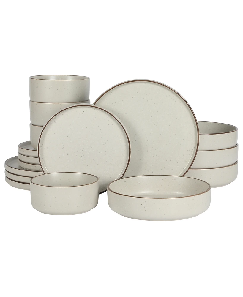 Gibson Elite Gelston Stoneware Matte Reactive Glaze 16 Pc. Dinnerware Set, Service for 4