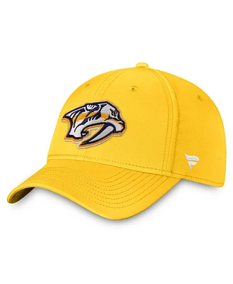 Fanatics Men's Gold Nashville Predators Core Primary Logo Flex Hat