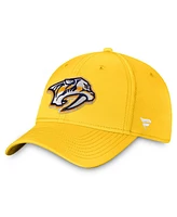 Fanatics Men's Gold Nashville Predators Core Primary Logo Flex Hat