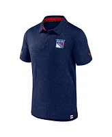 Fanatics Men's Navy New York Rangers Authentic Pro Jacquard Polo