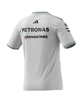 Adidas Men's White Mercedes-amg Petronas F1 Team Driver Wear Authentic T-Shirt