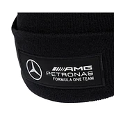 Adidas Men's Black Mercedes-amg Petronas F1 Team Wear Cuffed Knit Hat